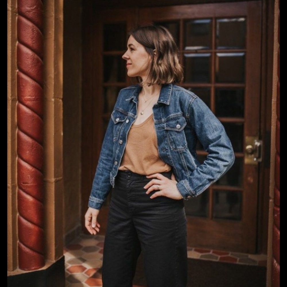 Everlane Cropped Denim Jacket